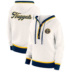 Denver Nuggets WEAR by Erin Andrews Women's Plus Size Hoodie Sweater Cream - NBA