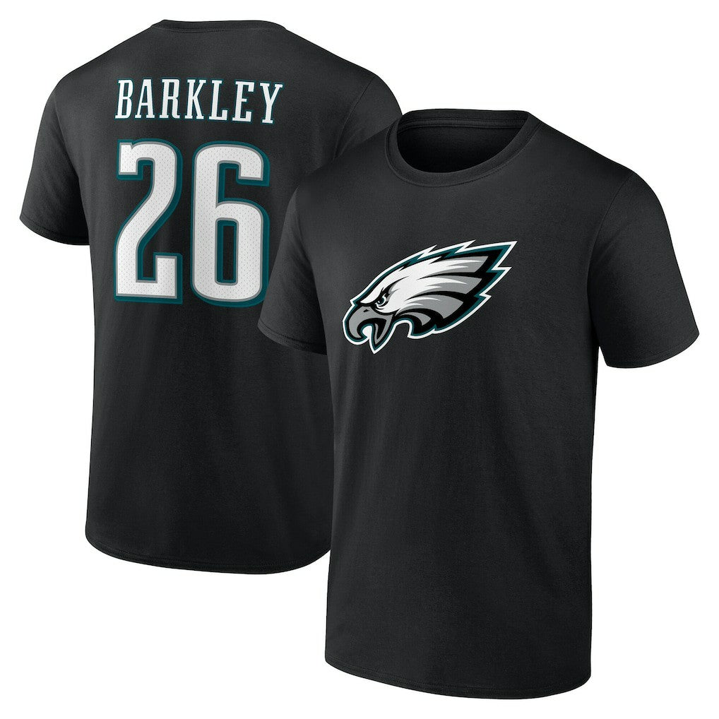 Saquon Barkley Philadelphia Eagles Icon Name & Number Black | NFL