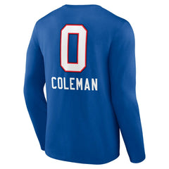 Keon Coleman Buffalo Bills Team Wordmark Name & Number Long Sleeve T-Shirt Royal | NFL