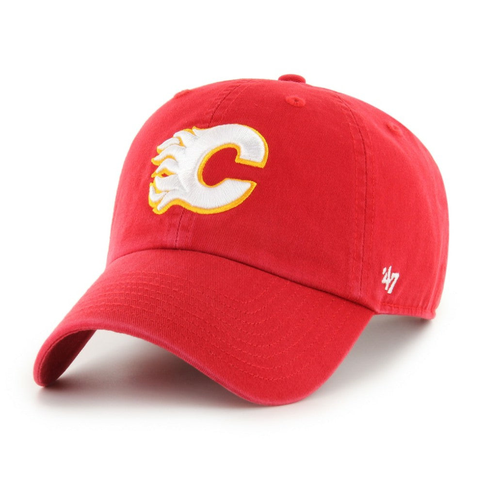 Calgary Flames '47 Core Logo Clean Up Adjustable Hat - Red - NHL