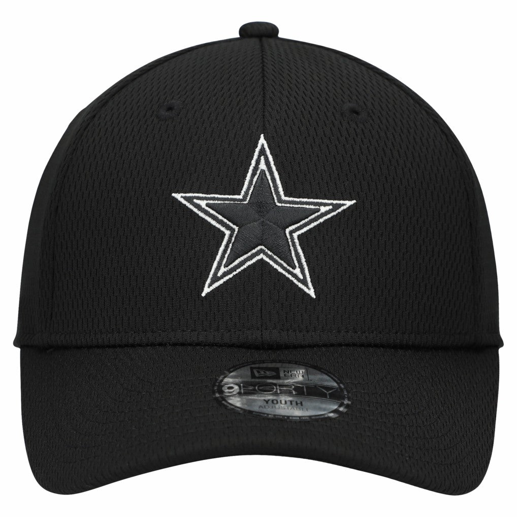 Dallas Cowboys New Era Youth B-Dub 9FORTY Adjustable Hat Black | NFL