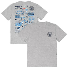 Manchester City Vive La Fete Women's Impressions Artwork T-Shirt Heather Gray - FIFA World CUP
