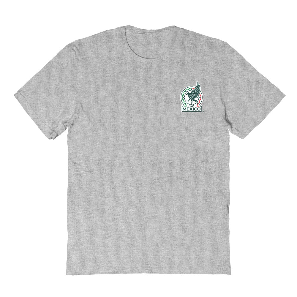 Mexico National Team Vive La Fete Women's Impressions Artwork T-Shirt Heather Gray - FIFA World CUP