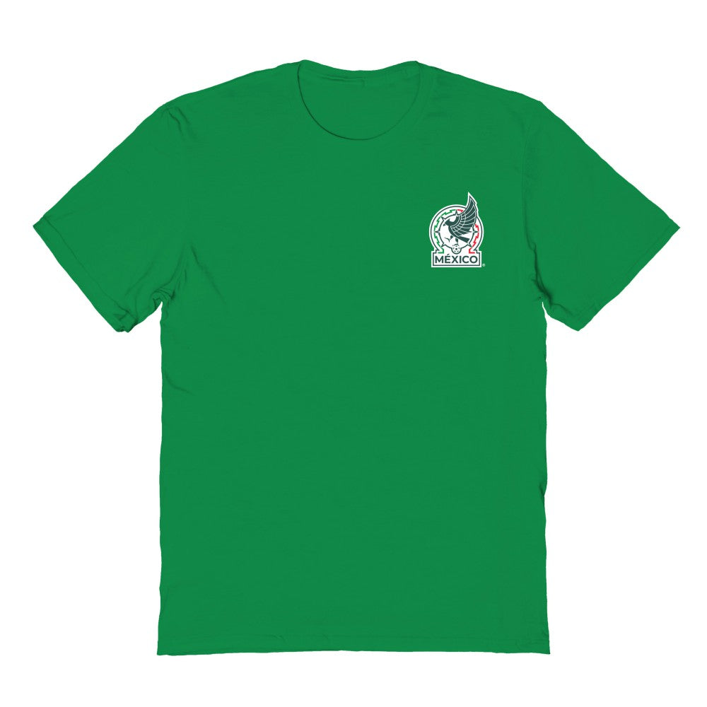 Mexico National Team Vive La Fete Women's Impressions Artwork T-Shirt Green - FIFA World CUP