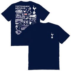 Tottenham Hotspur Vive La Fete Women's Impressions Artwork T-Shirt Navy - FIFA World CUP