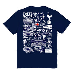 Tottenham Hotspur Vive La Fete Women's Impressions Artwork T-Shirt Navy - FIFA World CUP