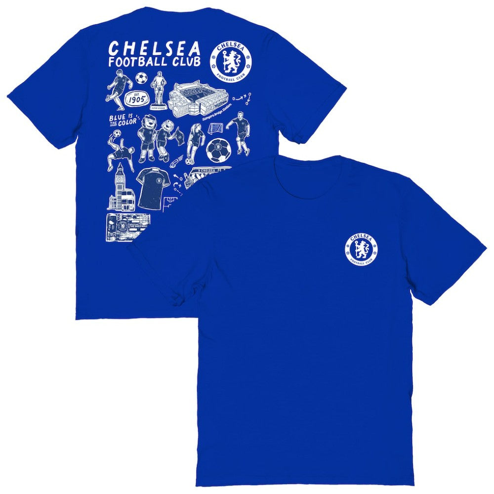 Chelsea Vive La Fete Women's Impressions Artwork T-Shirt Blue - FIFA World CUP