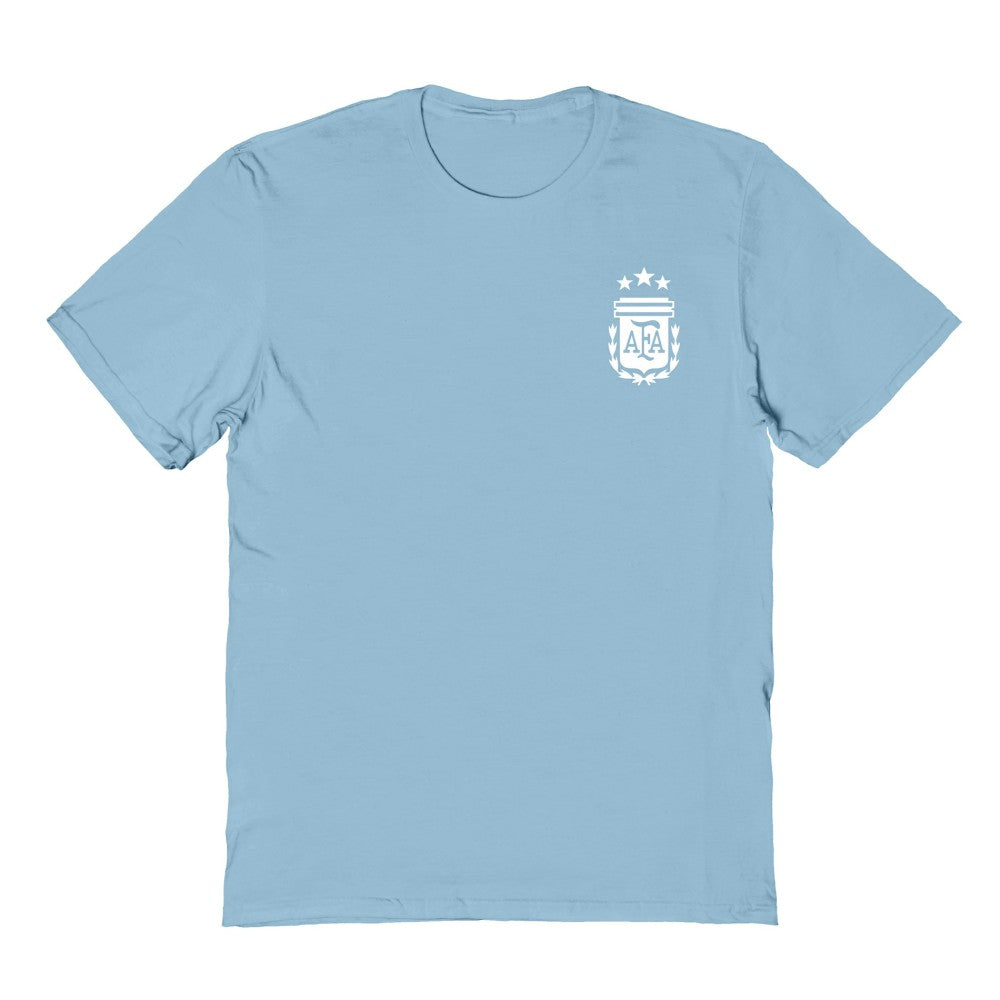 Argentina National Team Vive La Fete Women's Impressions Artwork T-Shirt Light Blue - FIFA World CUP