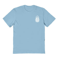 Argentina National Team Vive La Fete Women's Impressions Artwork T-Shirt Light Blue - FIFA World CUP