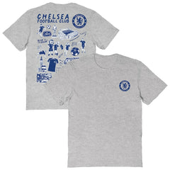 Chelsea Vive La Fete Women's Impressions Artwork T-Shirt Heather Gray - FIFA World CUP