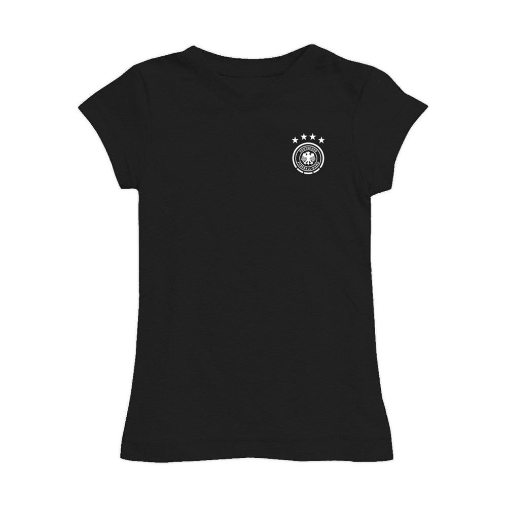 Germany National Team Vive La Fete Girls Youth Color Badge Fitted T-Shirt Black - FIFA World CUP