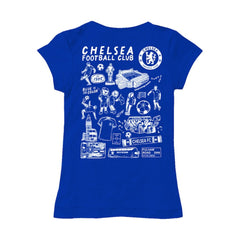 Chelsea Vive La Fete Girls Youth Color Badge Fitted T-Shirt Blue - FIFA World CUP