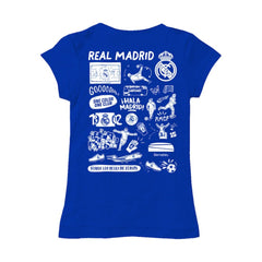 Real Madrid Vive La Fete Girls Youth Color Badge Fitted T-Shirt Royal - FIFA World CUP