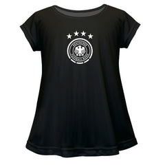 Germany National Team Vive La Fete Girls Youth Color Badge A-Line Top Black - FIFA World CUP