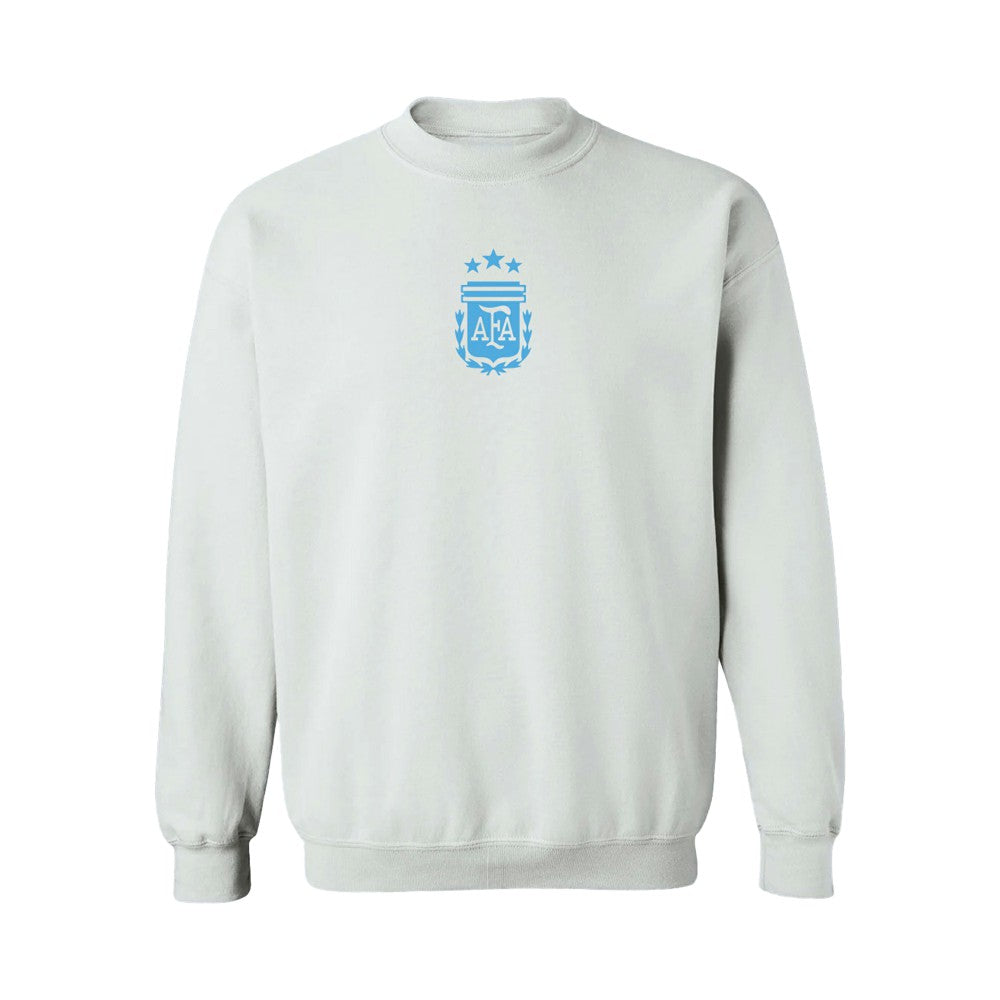 Argentina National Team Vive La Fete Women's Color Badge Pullover Sweatshirt White - FIFA World CUP