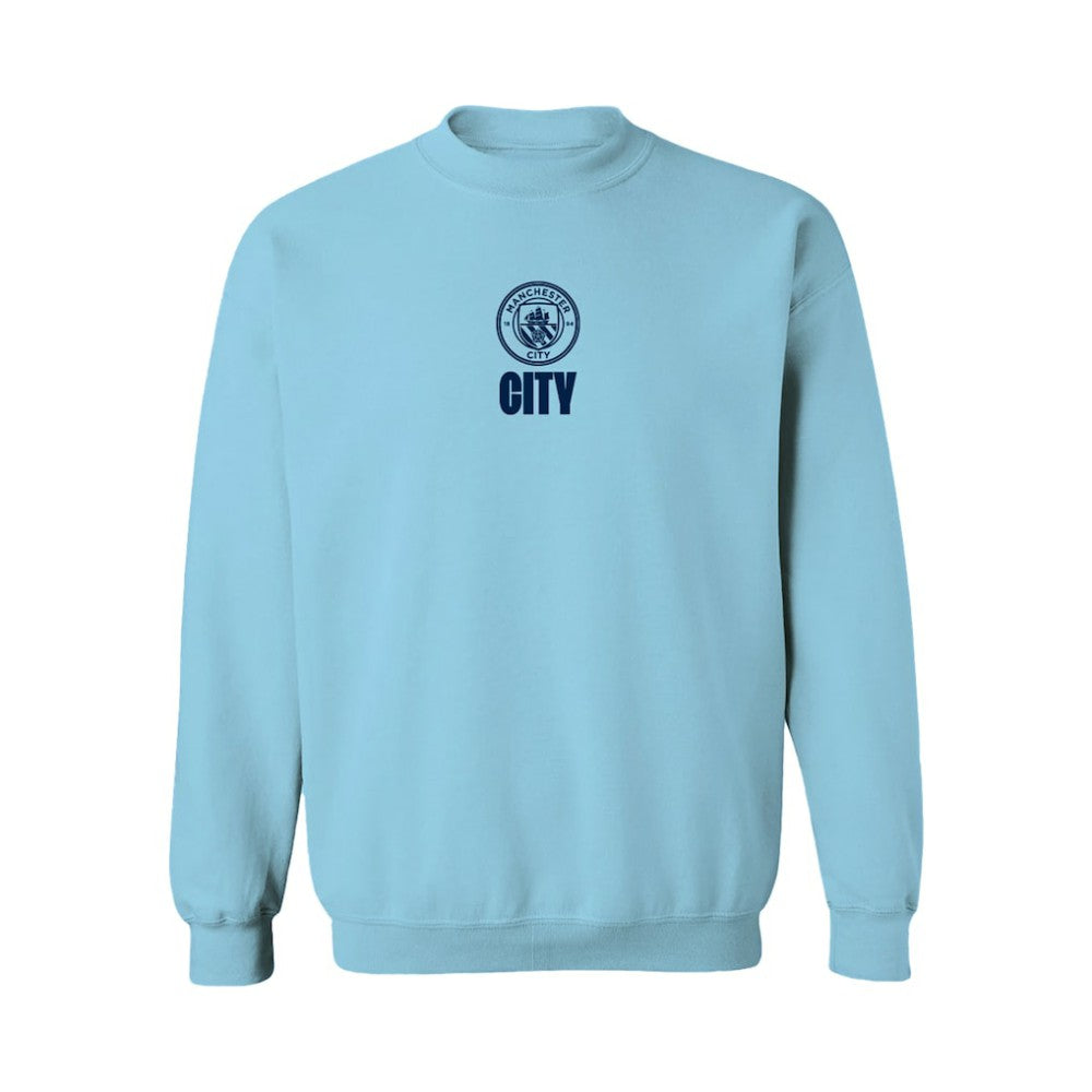 Manchester City Vive La Fete Women's Color Badge Pullover Sweatshirt Sky Blue - FIFA World CUP