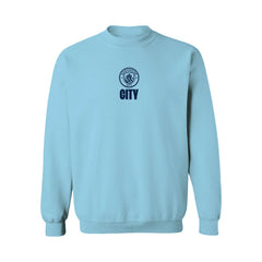 Manchester City Vive La Fete Women's Color Badge Pullover Sweatshirt Sky Blue - FIFA World CUP