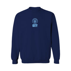 Manchester City Vive La Fete Women's Color Badge Pullover Sweatshirt Navy - FIFA World CUP