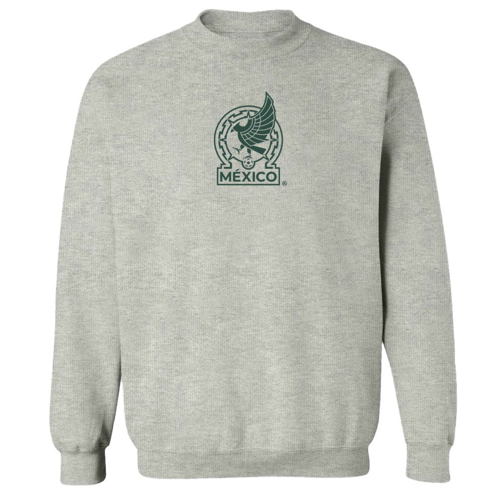 Mexico National Team Vive La Fete Women's Color Badge Pullover Sweatshirt Heather Gray - FIFA World CUP