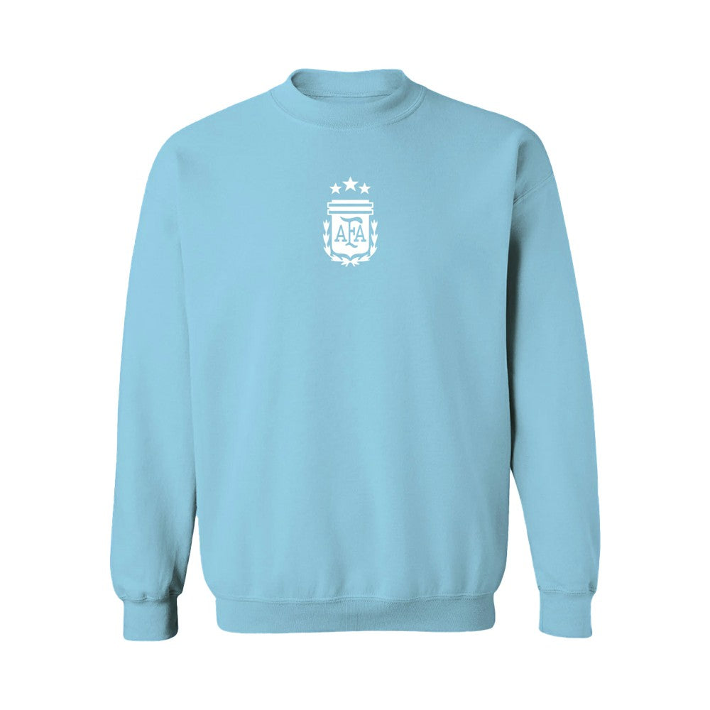 Argentina National Team Vive La Fete Women's Color Badge Pullover Sweatshirt Light Blue - FIFA World CUP