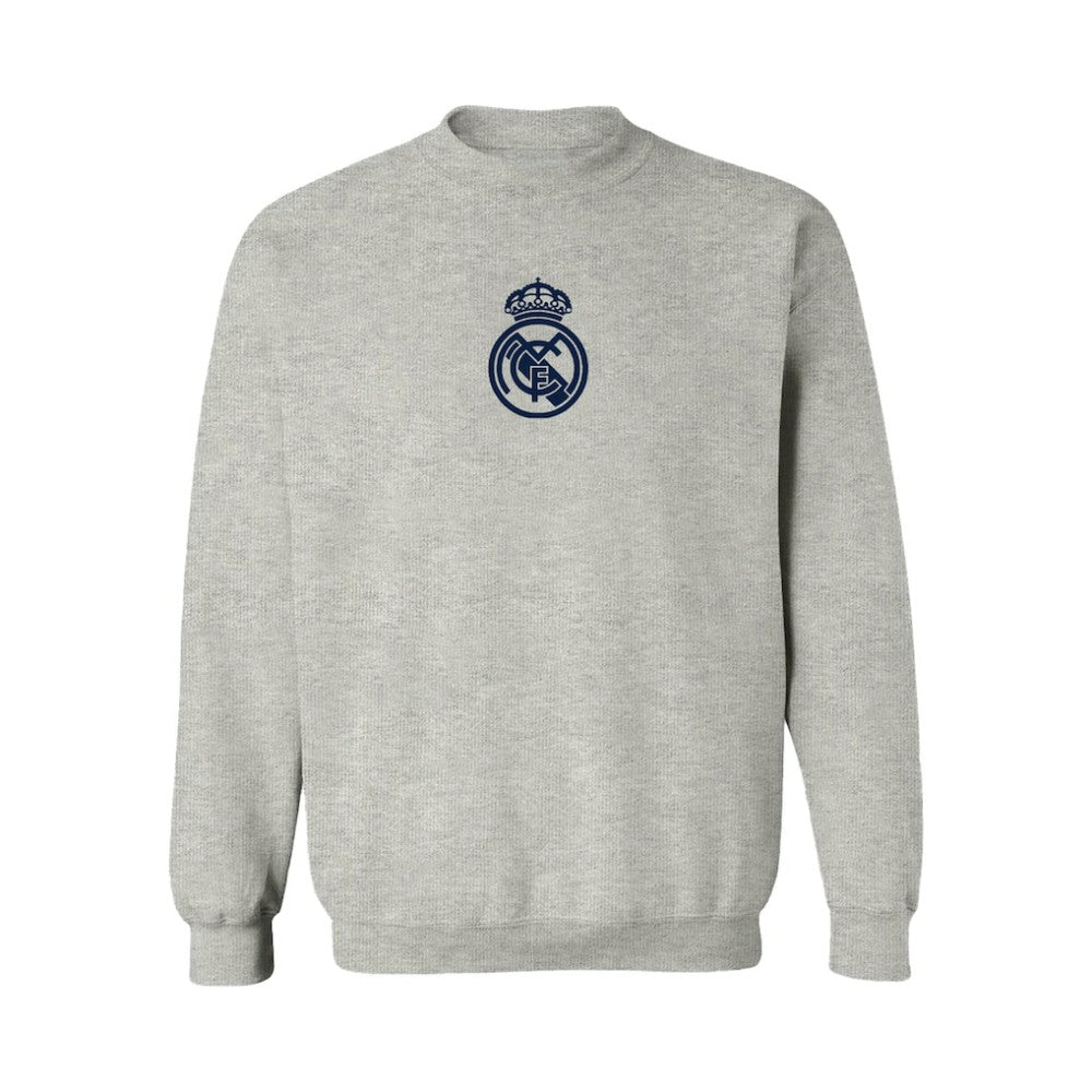 Real Madrid Vive La Fete Women's Color Badge Pullover Sweatshirt Heather Gray - FIFA World CUP