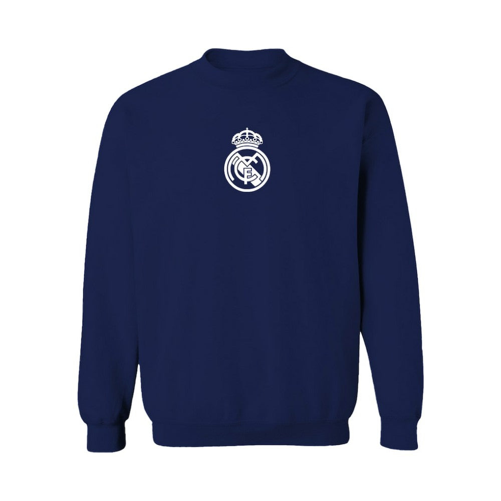 Real Madrid Vive La Fete Women's Color Badge Pullover Sweatshirt Navy - FIFA World CUP