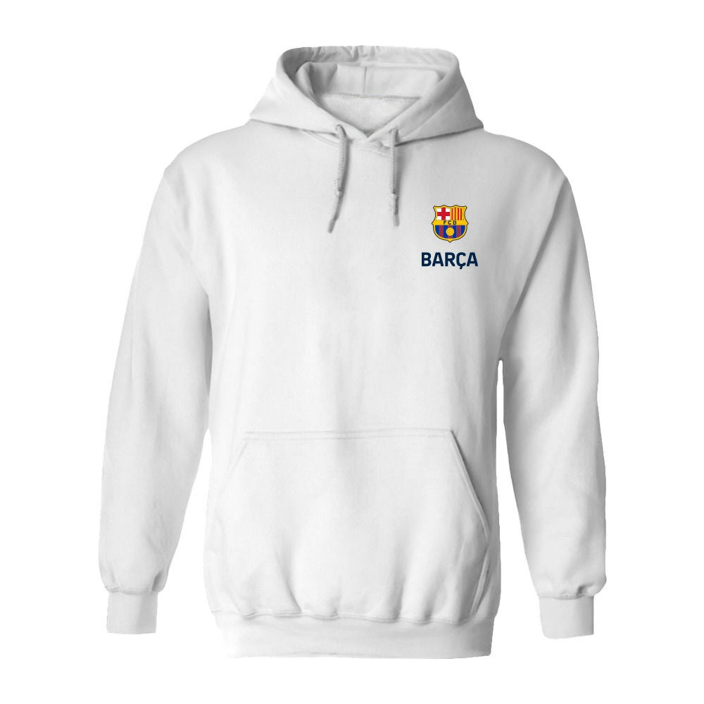 Barcelona Vive La Fete Women's Color Badge Pullover Hoodie White - FIFA World CUP