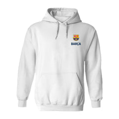 Barcelona Vive La Fete Women's Color Badge Pullover Hoodie White - FIFA World CUP