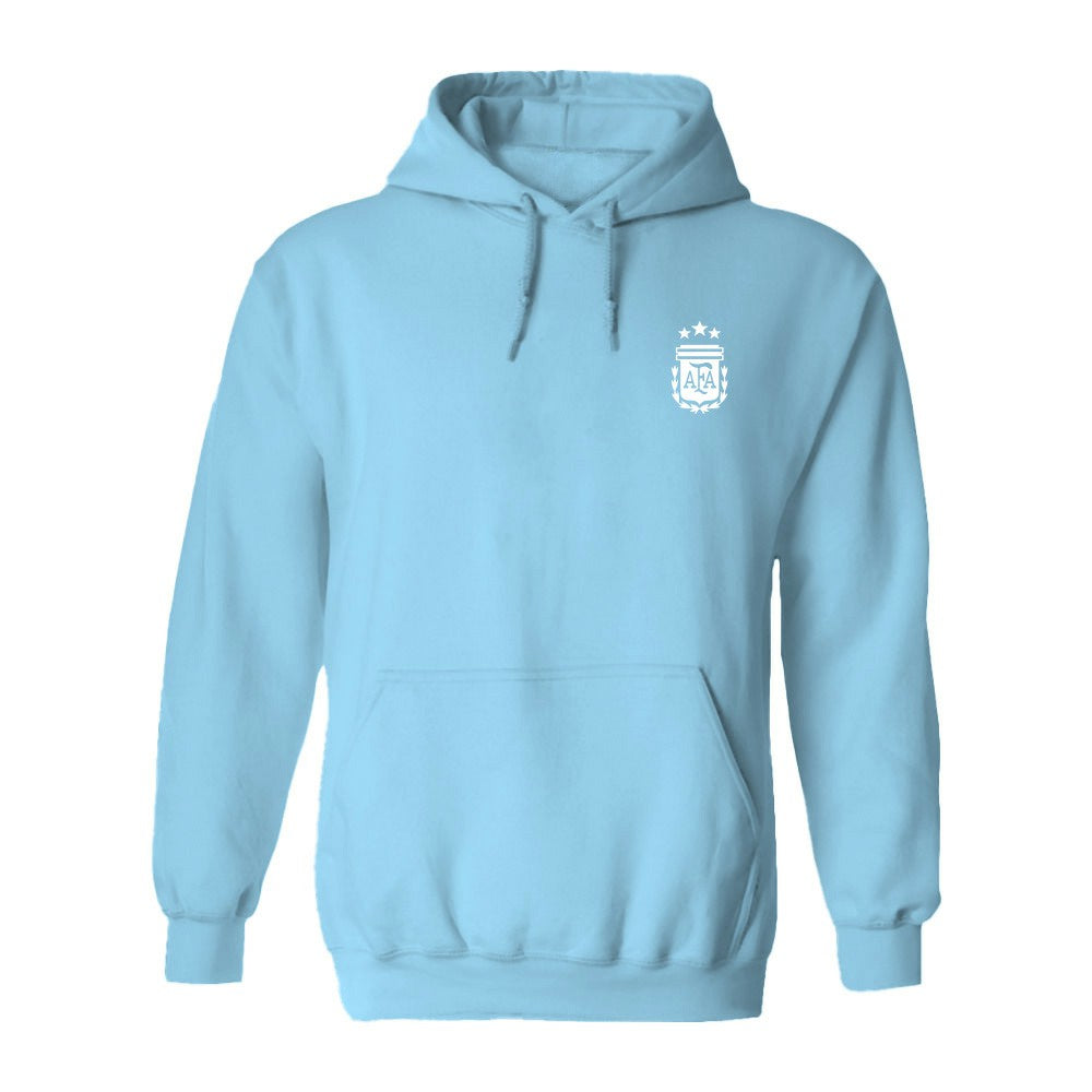 Argentina National Team Vive La Fete Women's Color Badge Pullover Hoodie Light Blue - FIFA World CUP