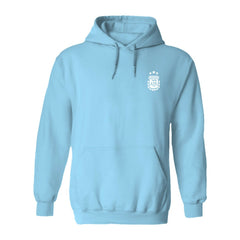 Argentina National Team Vive La Fete Women's Color Badge Pullover Hoodie Light Blue - FIFA World CUP
