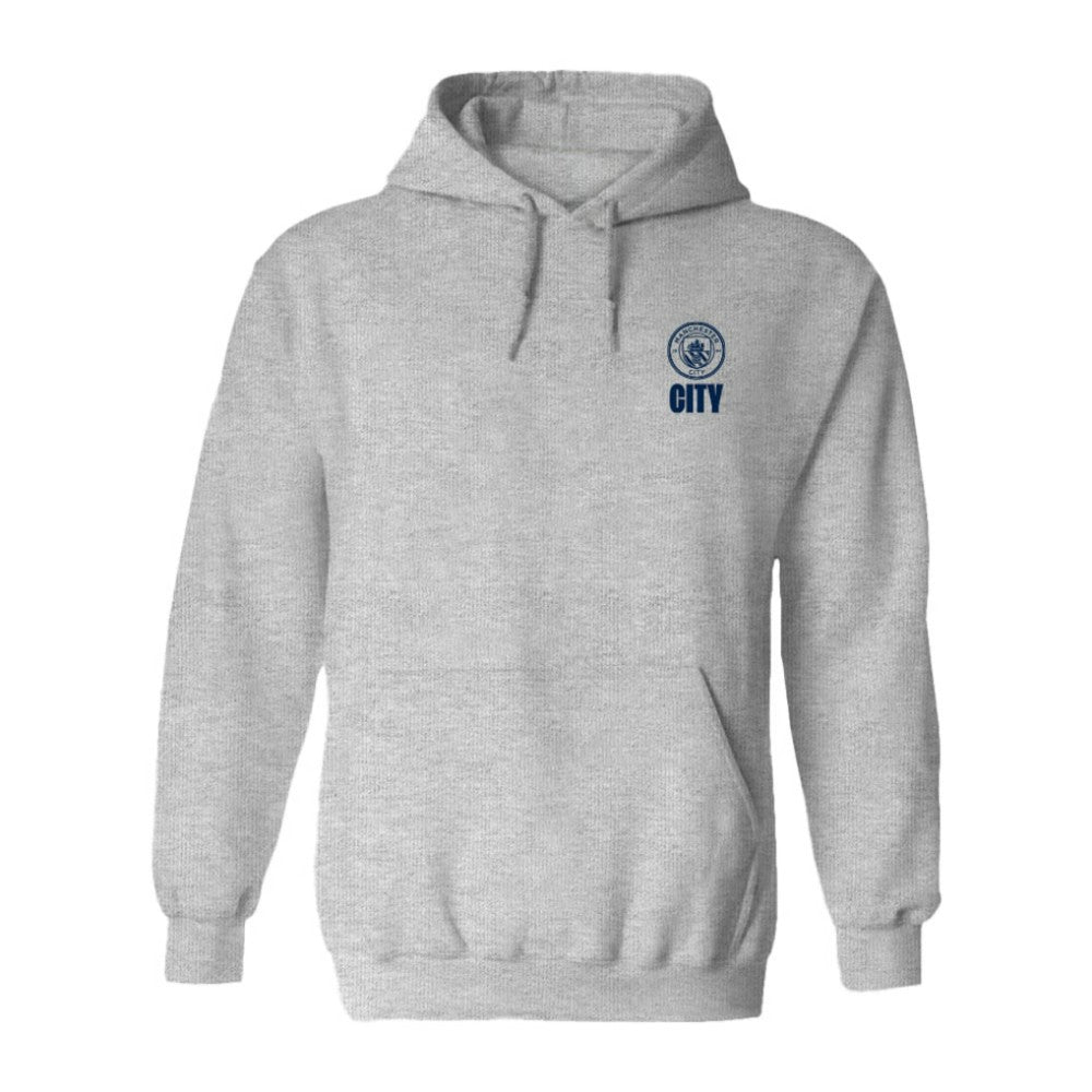 Manchester City Vive La Fete Women's Color Badge Pullover Hoodie Heather Gray - FIFA World CUP