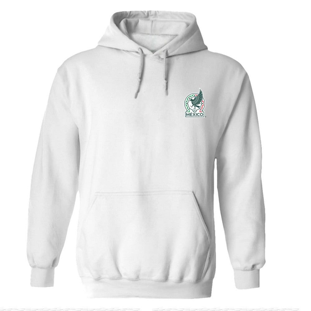 Mexico National Team Vive La Fete Women's Color Badge Pullover Hoodie White - FIFA World CUP