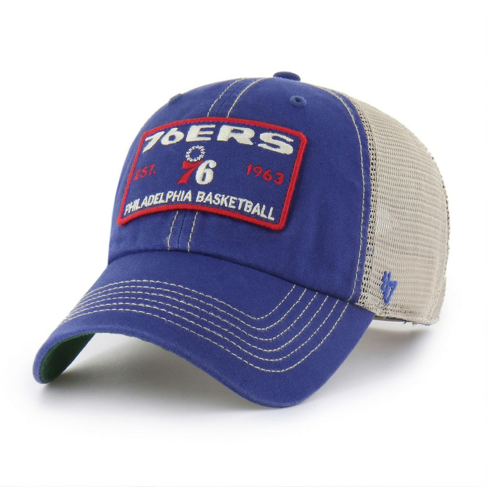 Philadelphia 76ers '47 Wabash Patch Clean Up Adjustable Hat Royal/Tan - NBA