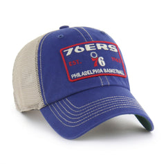 Philadelphia 76ers '47 Wabash Patch Clean Up Adjustable Hat Royal/Tan - NBA