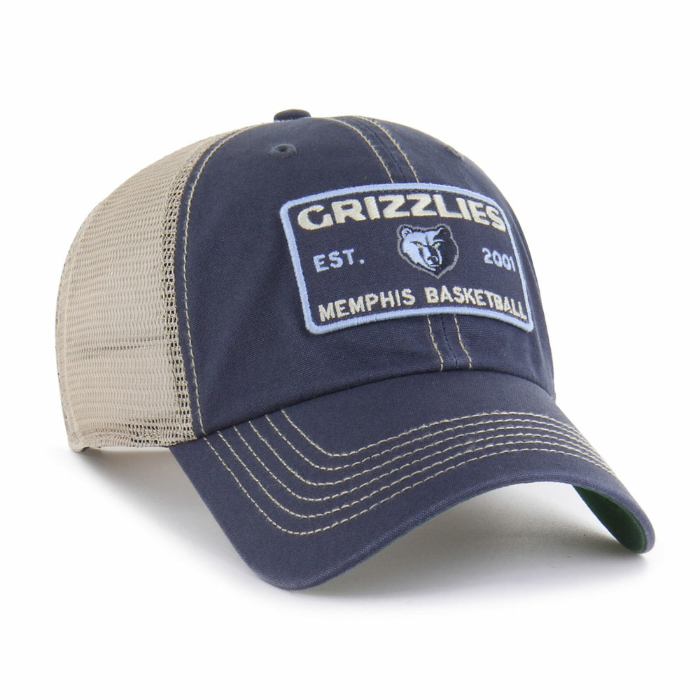 Memphis Grizzlies '47 Wabash Patch Clean Up Adjustable Hat Navy/Tan - NBA