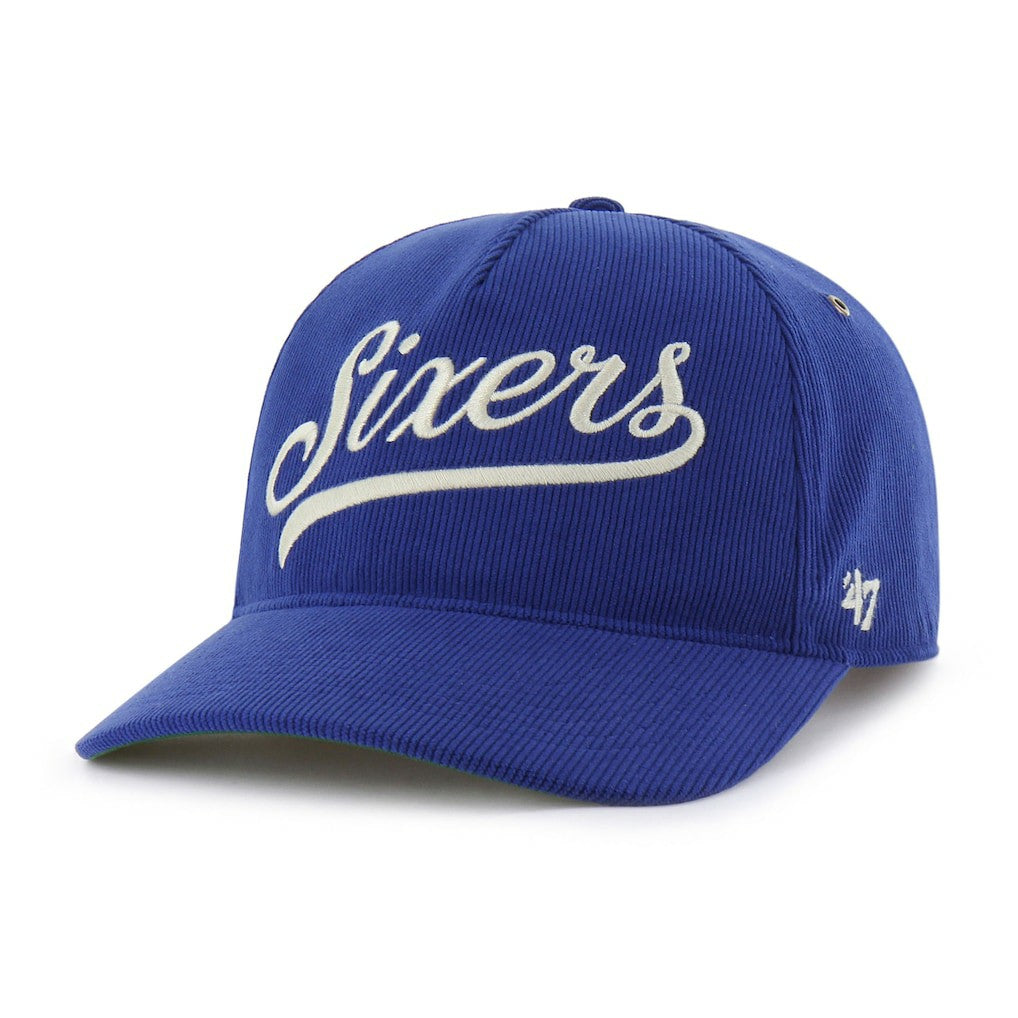Philadelphia 76ers '47 Golden Age Relaxed Corduroy Hitch Adjustable Hat Royal - NBA
