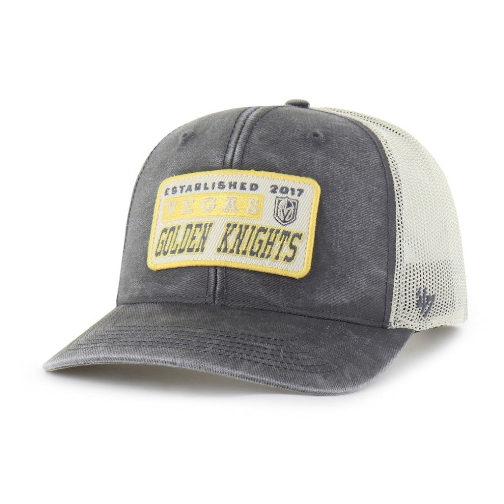 Vegas Golden Knights '47 Canteen Pigment Dyed Patch Trucker Adjustable Hat - Charcoal - NHL