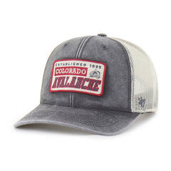 Colorado Avalanche '47 Canteen Pigment Dyed Patch Trucker Adjustable Hat - Charcoal - NHL