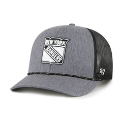 New York Rangers '47 Carbon Rope Trucker Adjustable Hat - Gray - NHL