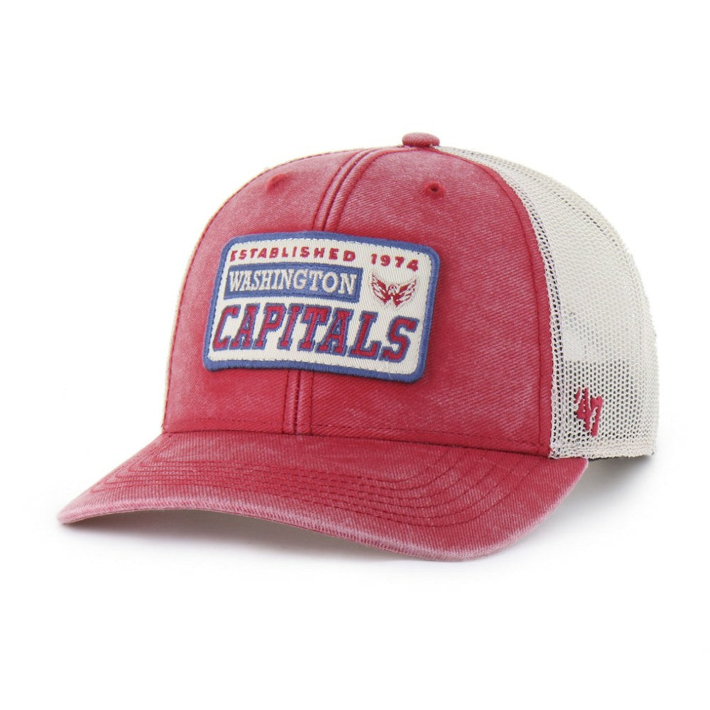 Washington Capitals '47 Canteen Pigment Dyed Patch Trucker Adjustable Hat - Red - NHL