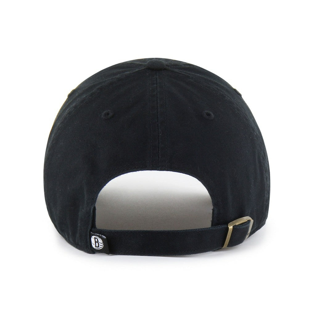 Brooklyn Nets '47 Core Logo Clean Up Adjustable Hat Black - NBA