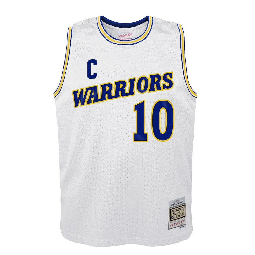 Tim Hardaway Golden State Warriors Youth 1990-91 Hardwood Classics Swingman Throwback Home Jersey White - NBA