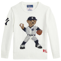 Yankees Polo Ralph Lauren Preschool  Bear Pullover Sweater - MLB