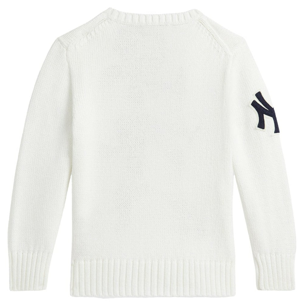 Yankees Polo Ralph Lauren Preschool  Bear Pullover Sweater - MLB