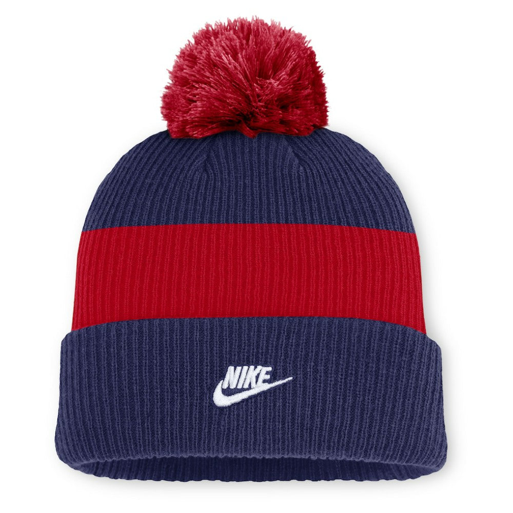 Atlanta Braves Nike Cooperstown Collection Peak Standard Cuffed Knit Hat with Pom - MLB