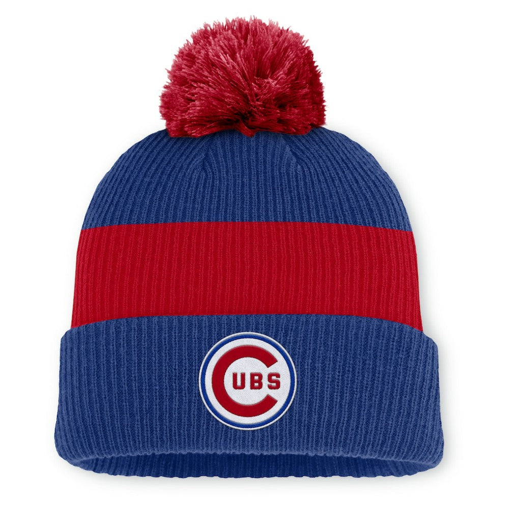 Chicago Cubs Nike Cooperstown Collection Peak Standard Cuffed Knit Hat with Pom - MLB