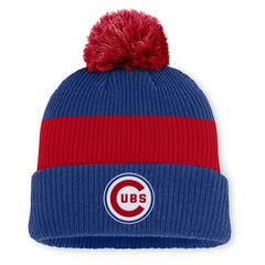 Chicago Cubs Nike Cooperstown Collection Peak Standard Cuffed Knit Hat with Pom - MLB