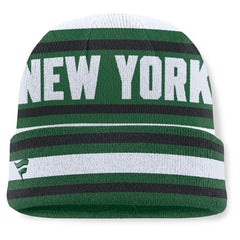 New York Jets Center Cuffed Knit Hat Green | Fanatics