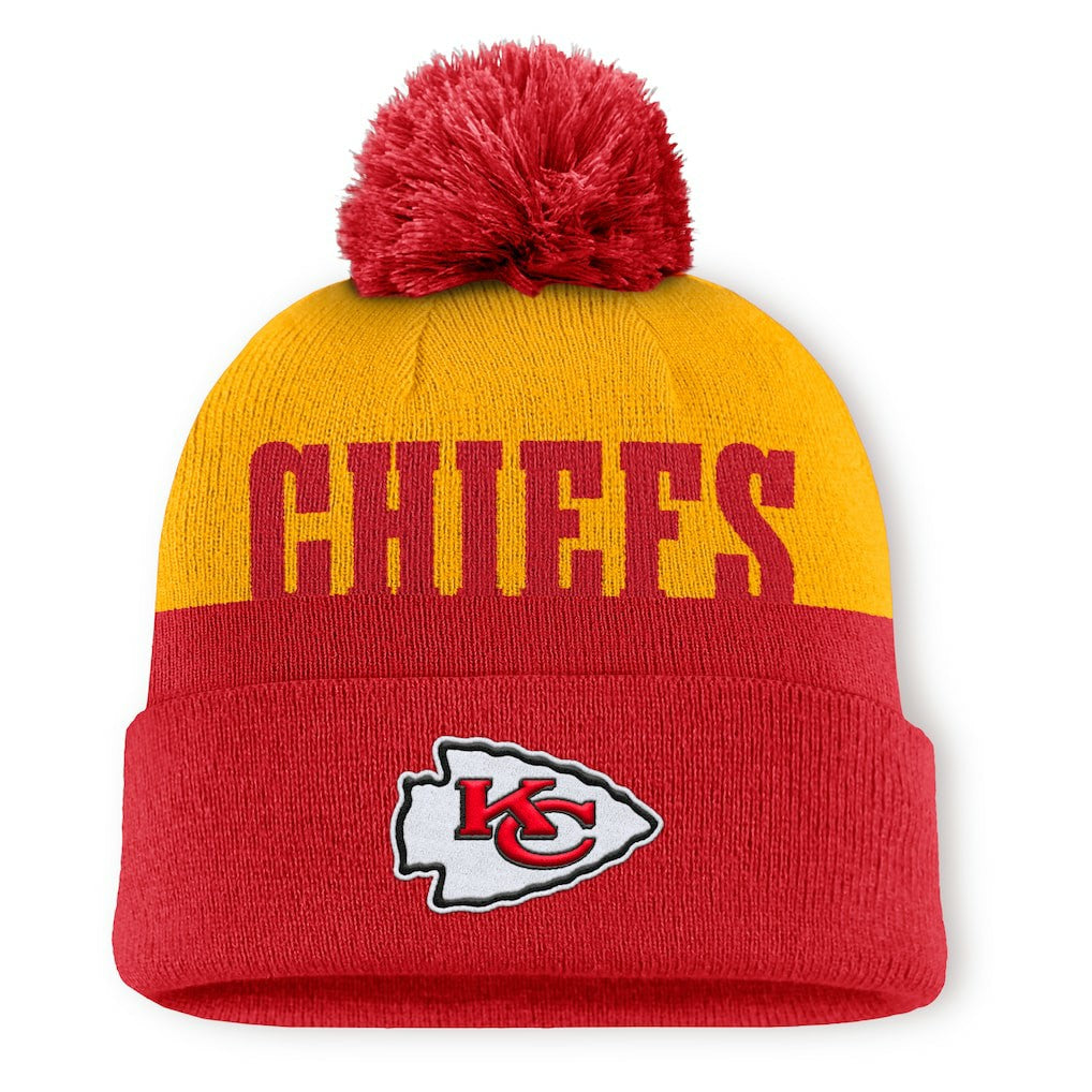 Kansas City Chiefs Punter Cuffed Knit Hat with Pom Red | Fanatics