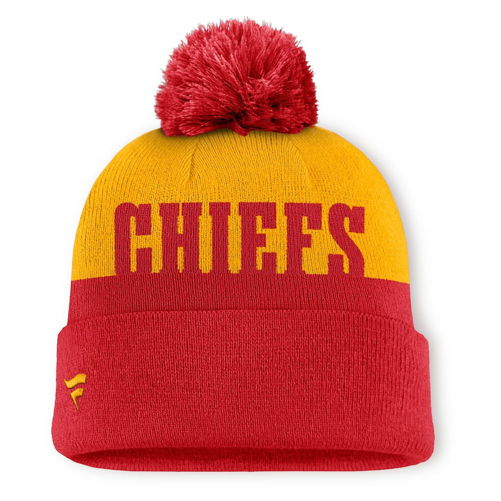 Kansas City Chiefs Punter Cuffed Knit Hat with Pom Red | Fanatics
